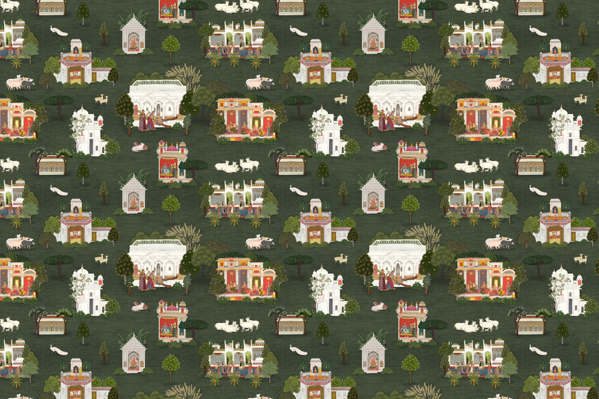 Mughal Palace Dreams Wall Mural in your room — zoomed