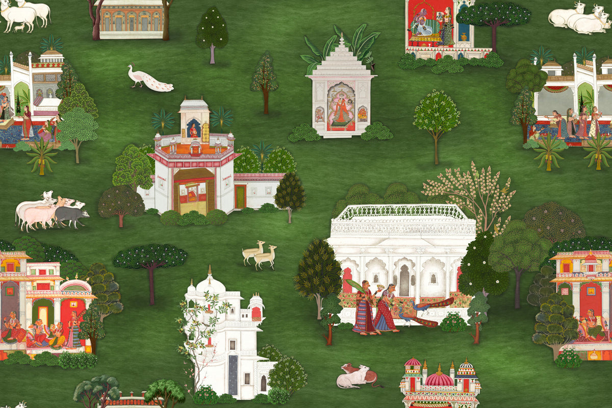 Mughal Garden Retreat Wall Mural in your room