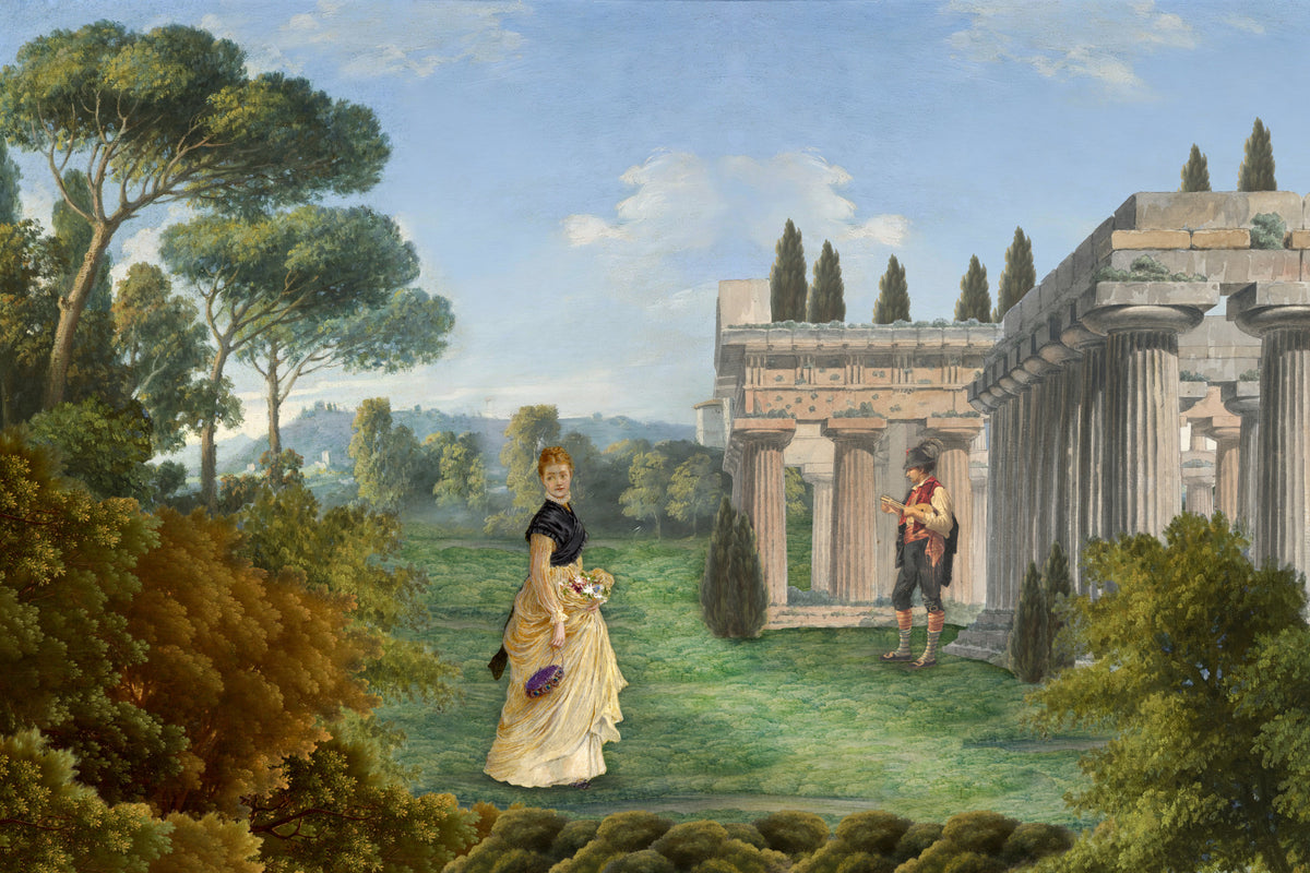Classical Garden Encounter Wall Mural in your room