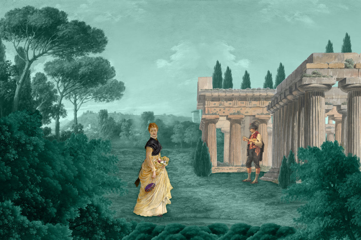 Classical Garden Retreat Wall Mural in your room — zoomed