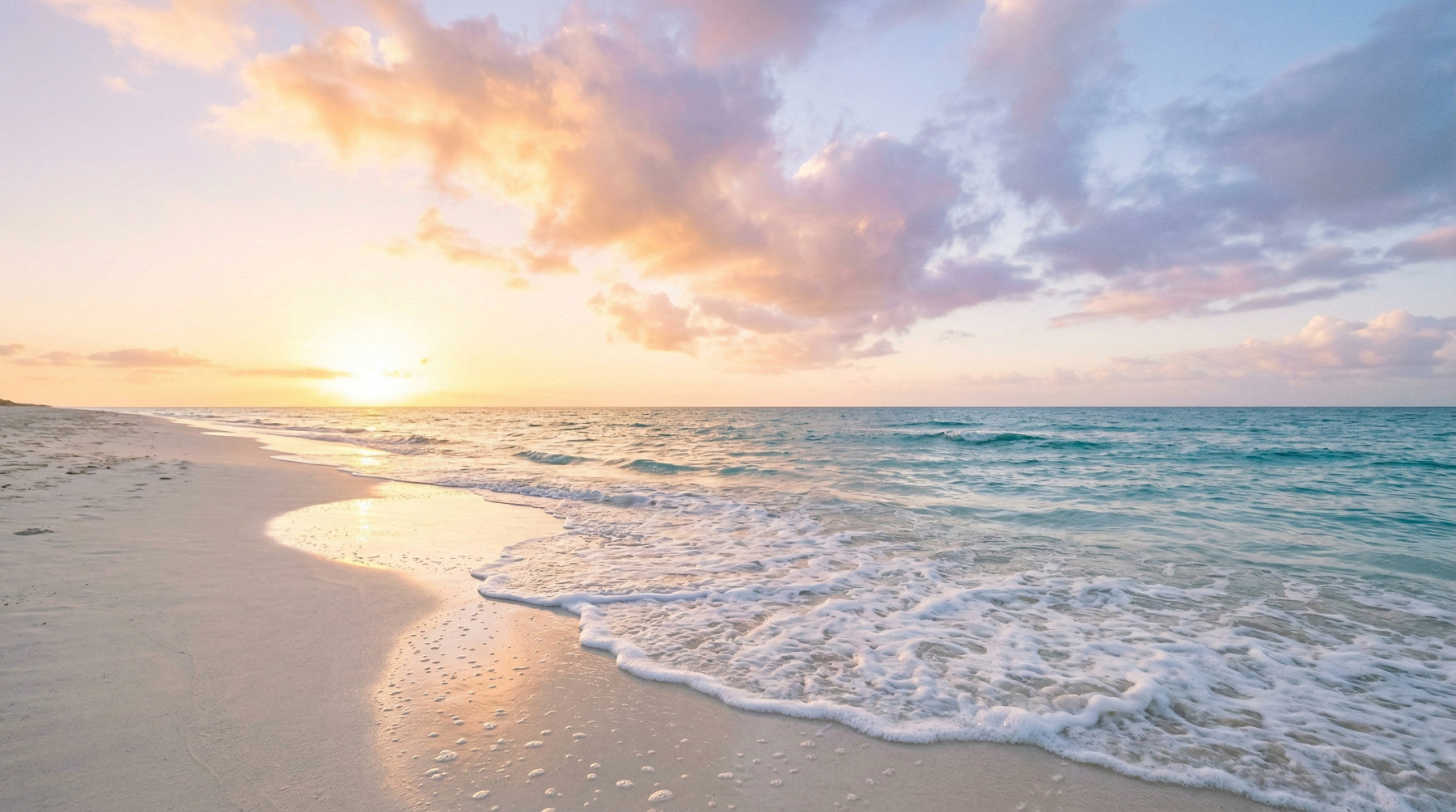 Coastal Serenity Sunset Wall Mural