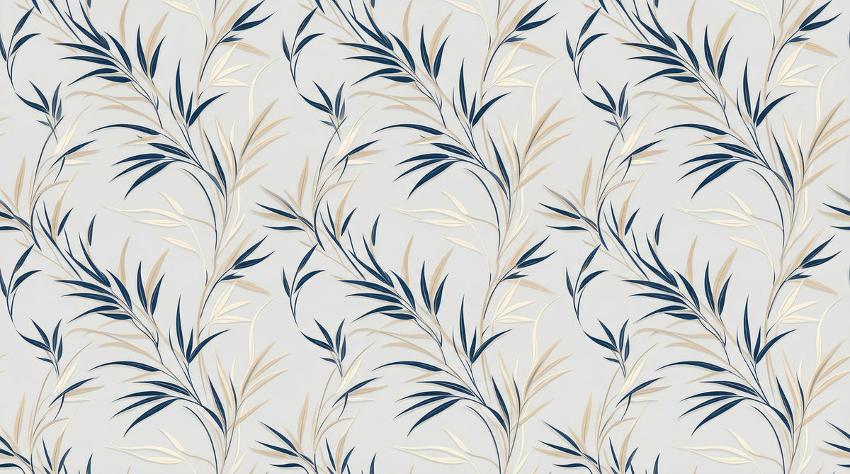 Serene Leaf Sway Wall Mural in your room — zoomed
