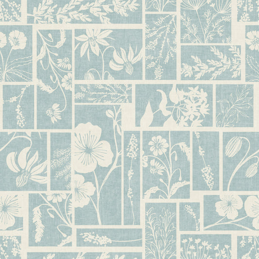 Serene Botanical Patchwork Wallpaper⁠