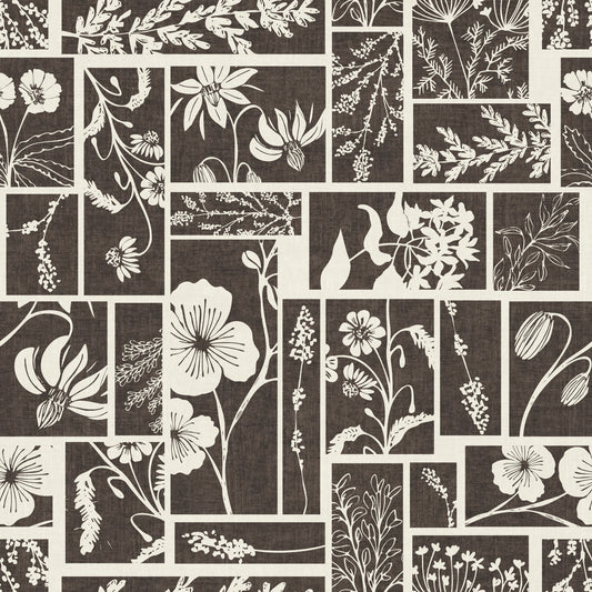 Botanical Block Print Wallpaper⁠