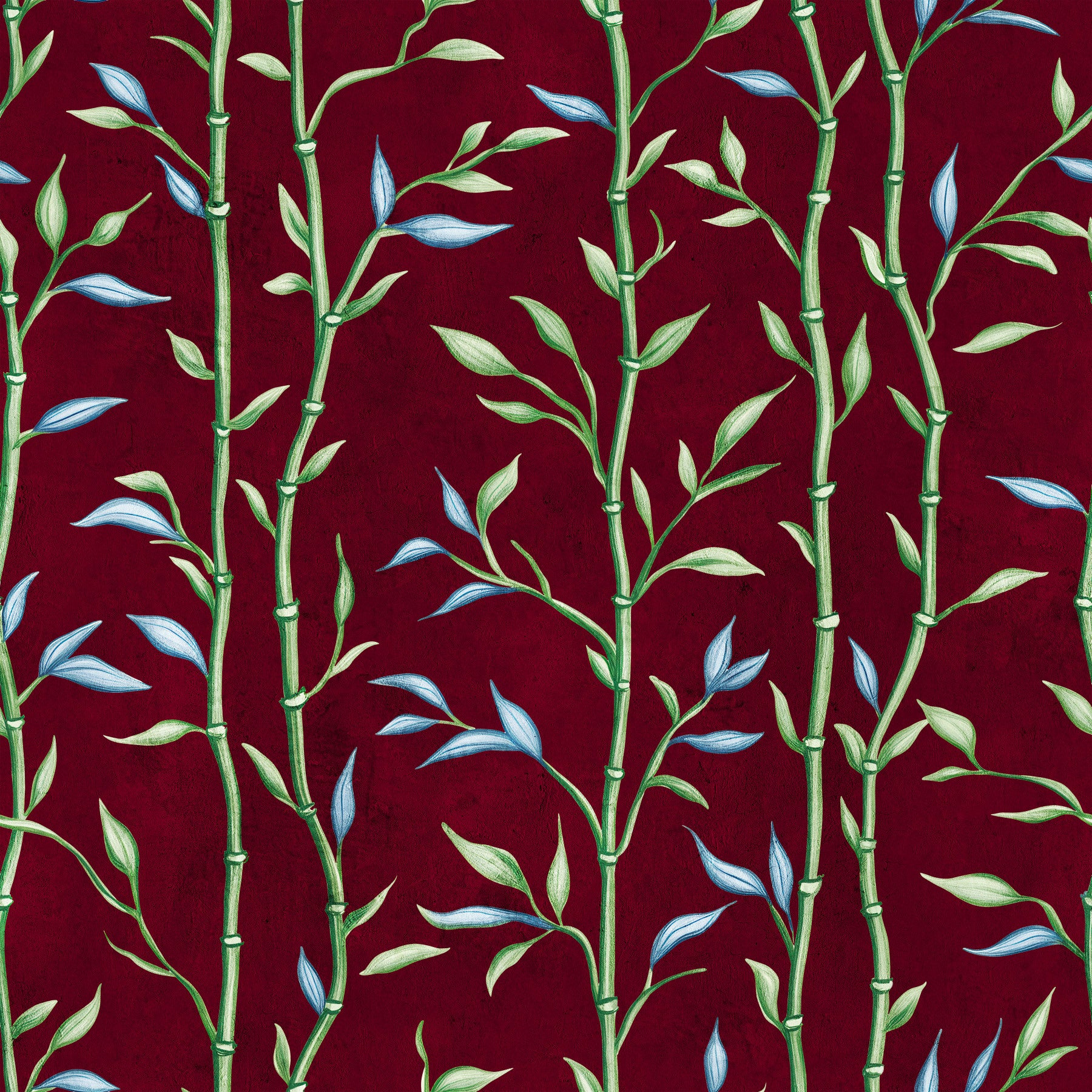 Bamboo Breeze Crimson Wallpaper⁠ in your room — zoomed