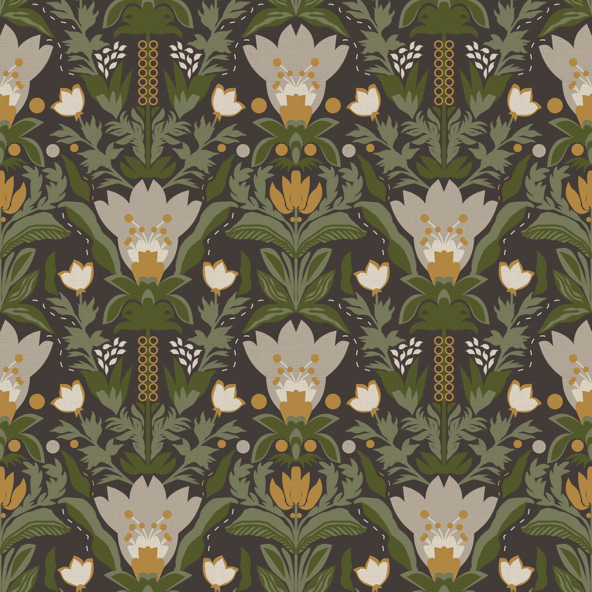 Nordic Meadow Floral Wallpaper in your room — zoomed