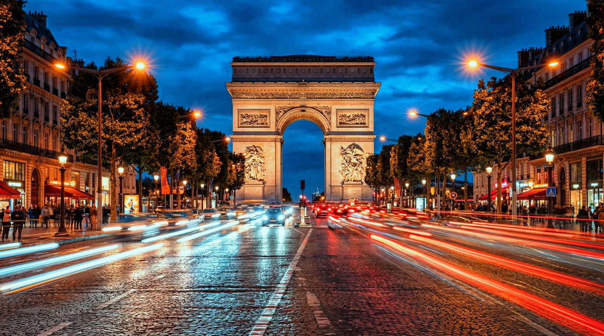 Arc de Triomphe: Evening Rush Wall Mural in your room — zoomed