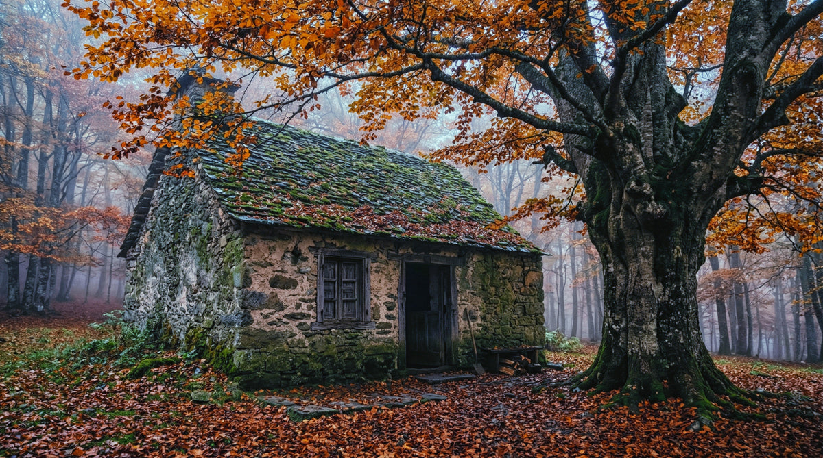 Harvest Hearth Haven Wall Mural in your room — zoomed