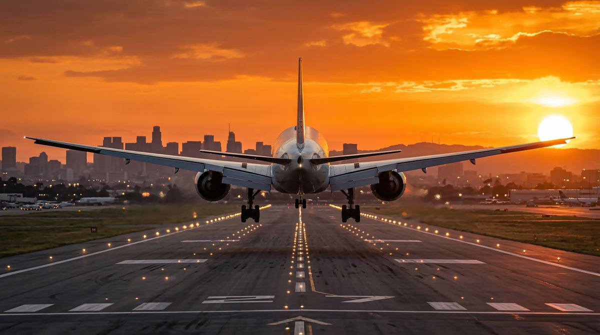 Airport in the morning Wall Mural in your room — zoomed