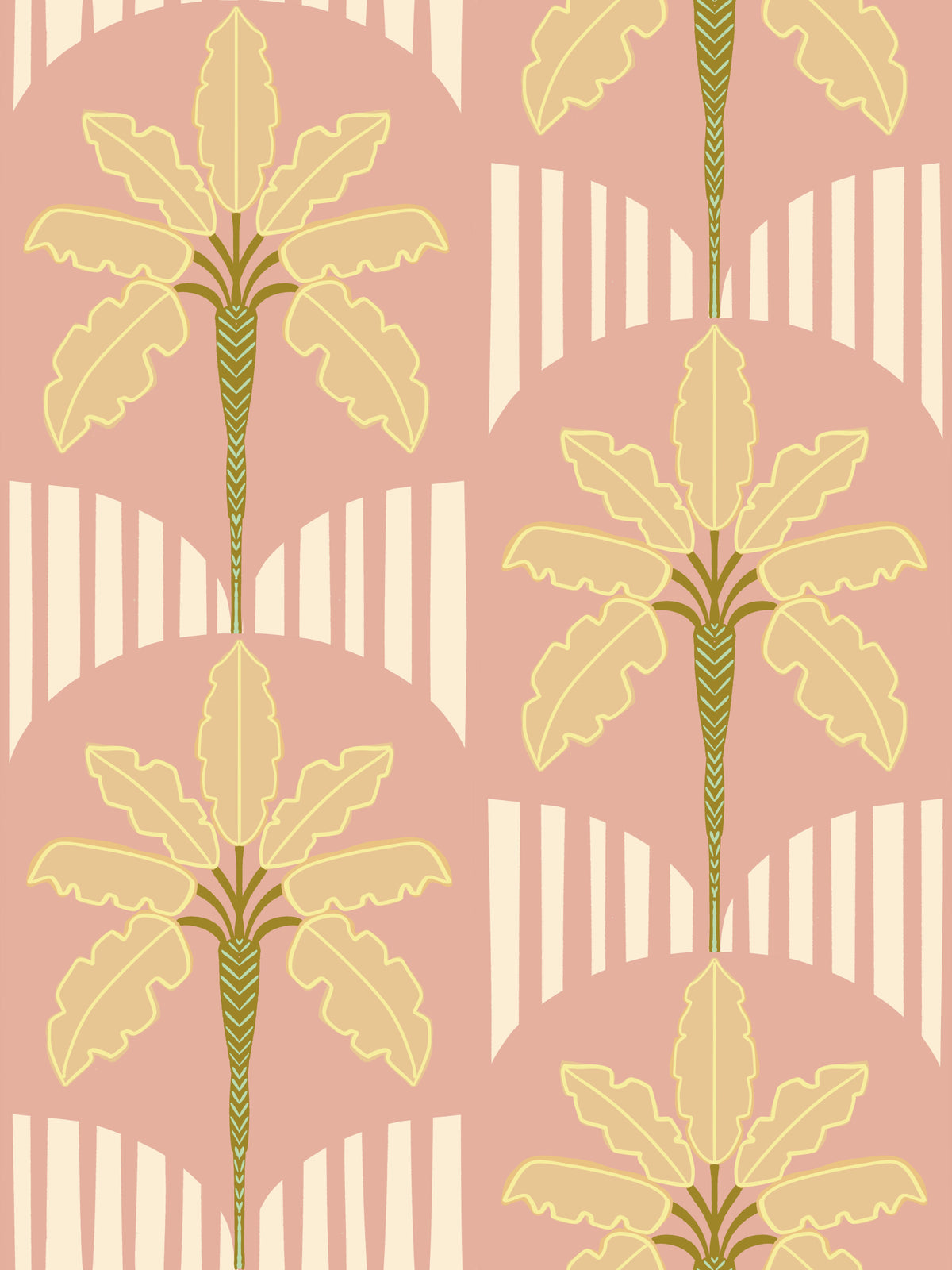 Retro Palm Paradise Wallpaper⁠ in your room