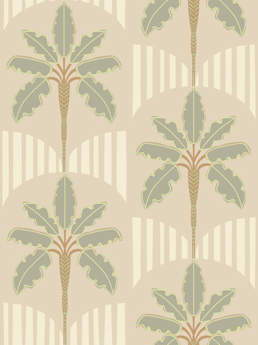Muted Palms & Arches Wallpaper⁠