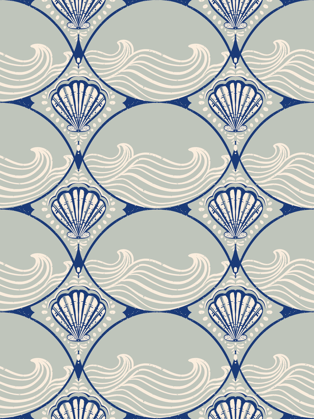 Seaside Serenity Scallop Wallpaper⁠