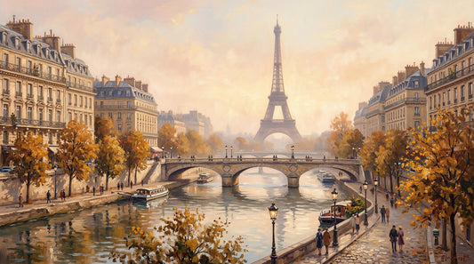 Parisian Autumn Glow Wall Mural
