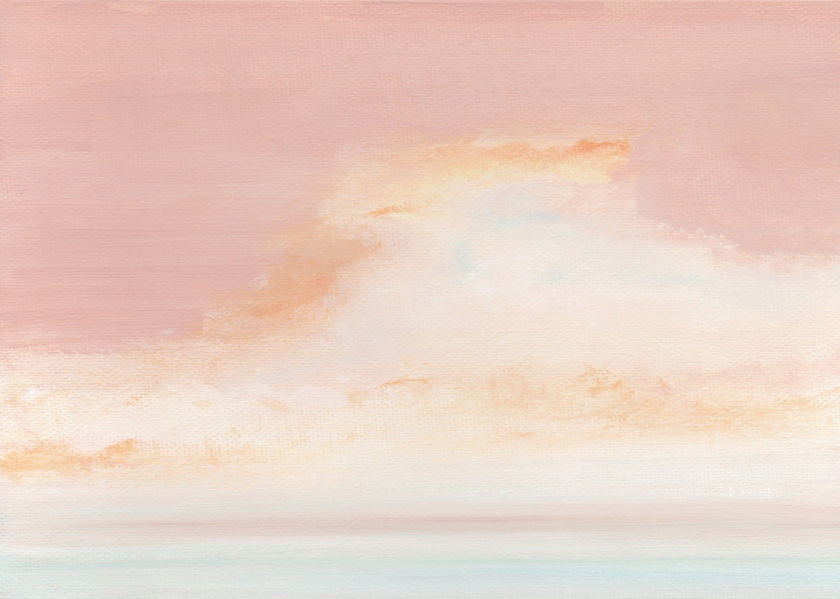 Ethereal Pastel Horizon Wall Mural in your room — zoomed
