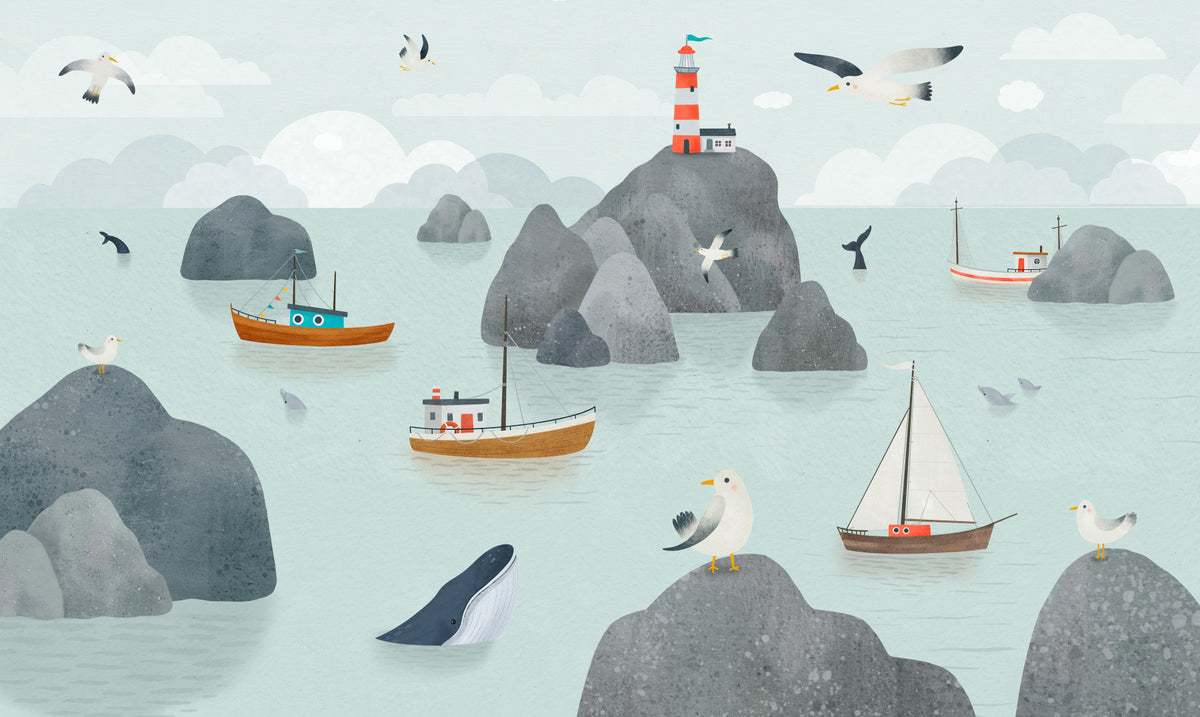 Seaside Stories Wall Mural in your room