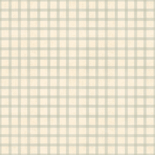 Soft Gingham On Canvas Muted Wallpaper⁠