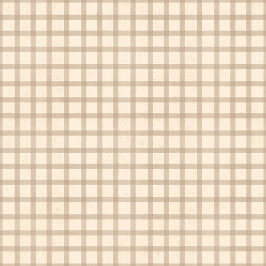 Soft Gingham On Canvas Vintage Wallpaper⁠