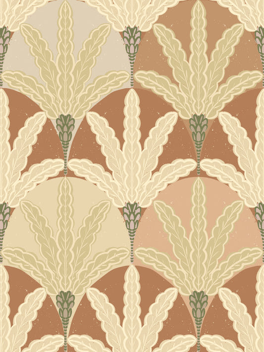 Earthy Fan Fronds Wallpaper⁠
