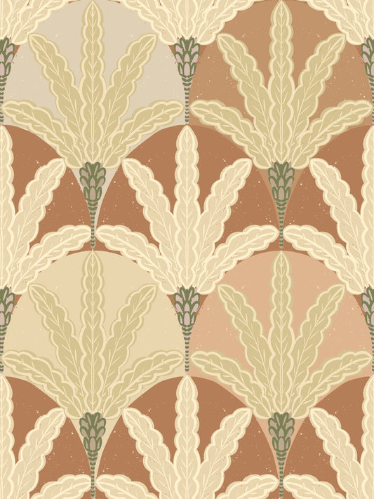 Earthy Fan Fronds Wallpaper⁠