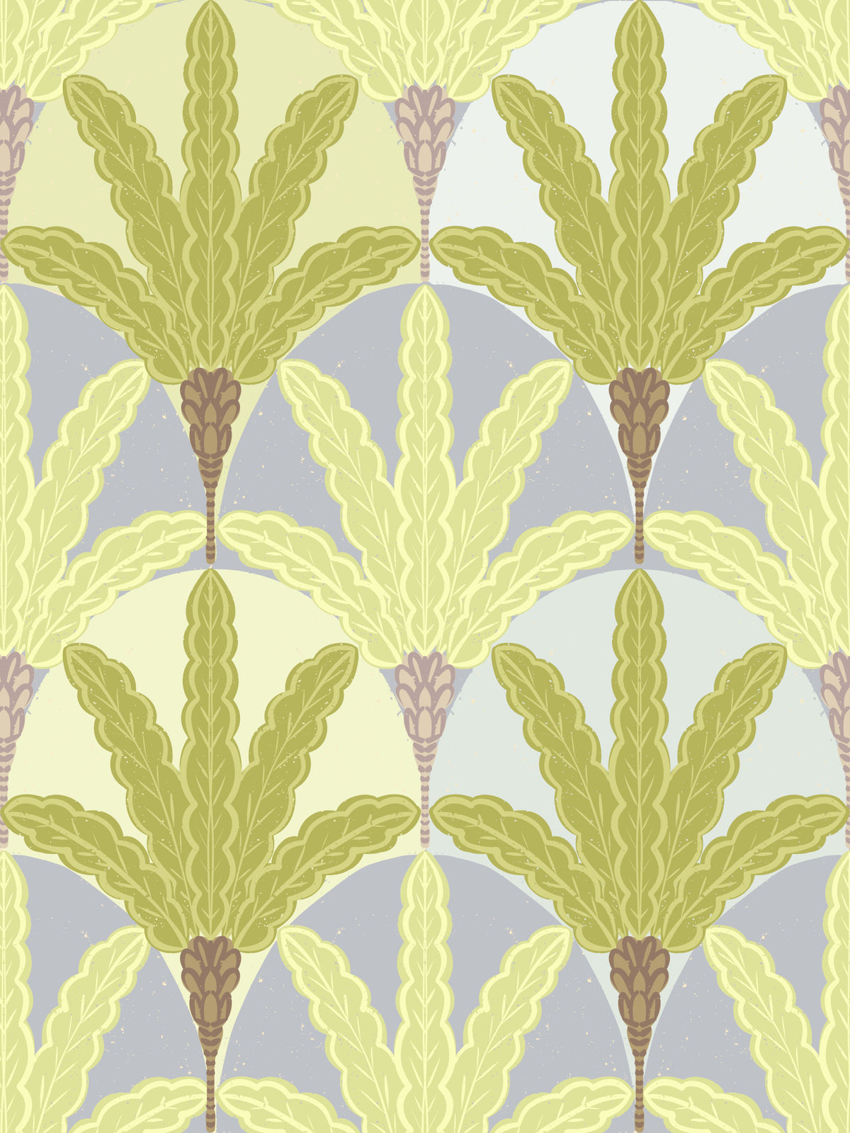 Verdant Fan Pattern Wallpaper⁠ in your room