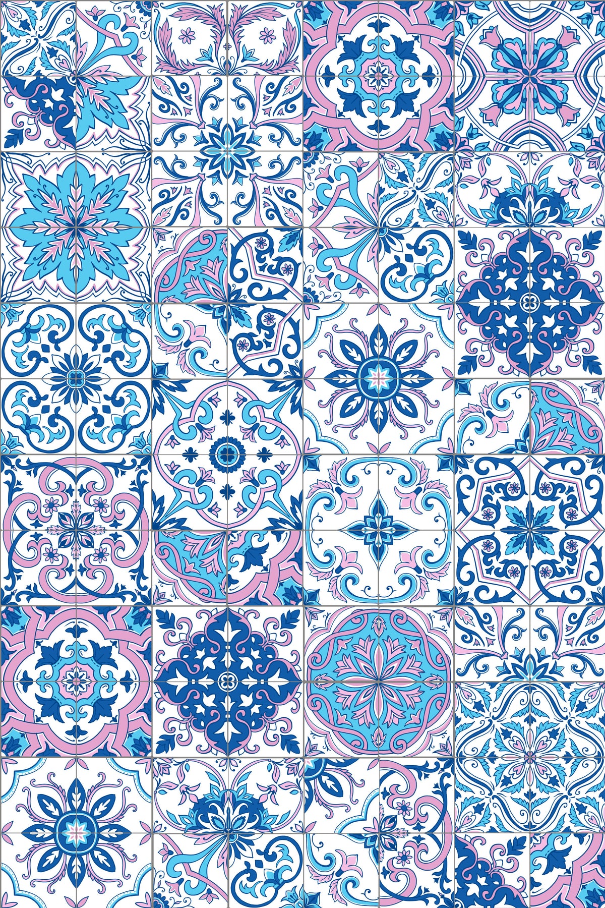 Mediterranean hues/ Azulejo tiles 3 Wallpaper⁠ in your room