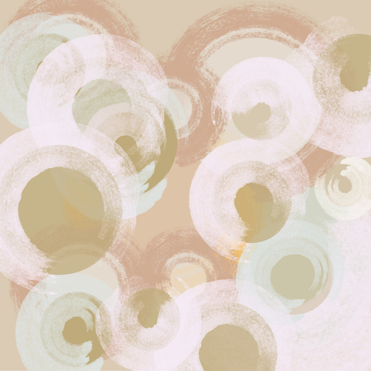 Whisper Brush Ovals Wall Mural in your room