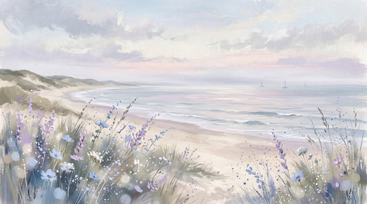 Seaside Serenity & Dune Blooms Wall Mural