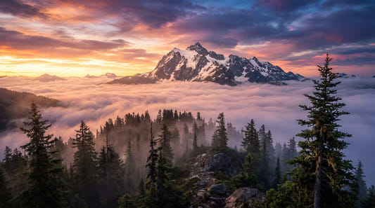 Sunset Peak Serenity Wall Mural