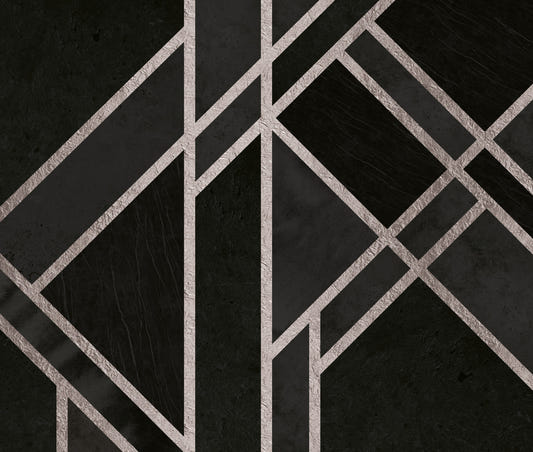 Luxe Black Art Deco Wall Mural