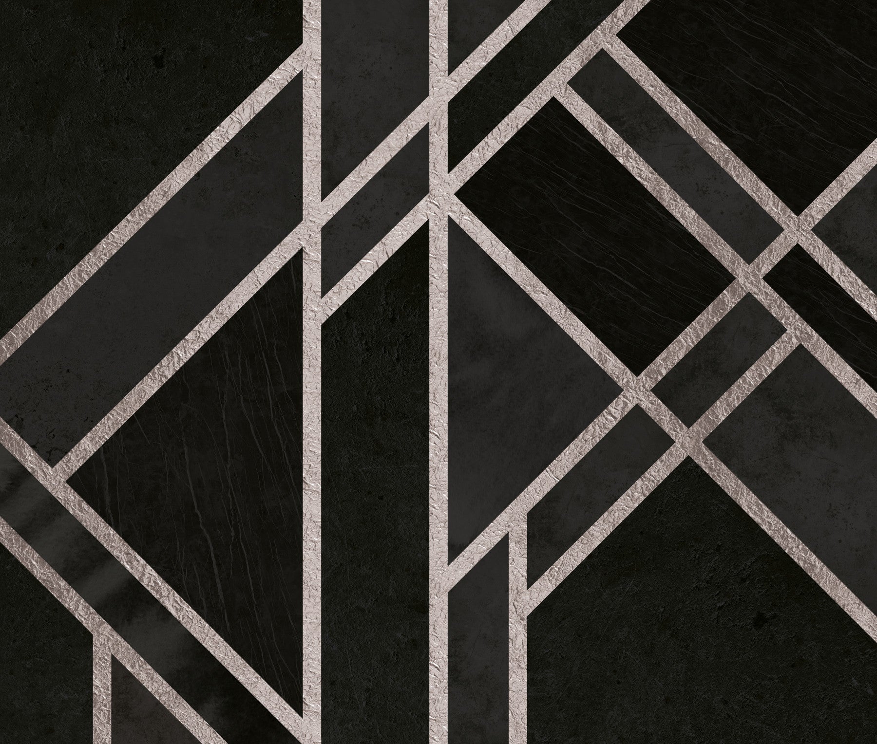 Luxe Black Art Deco Wall Mural