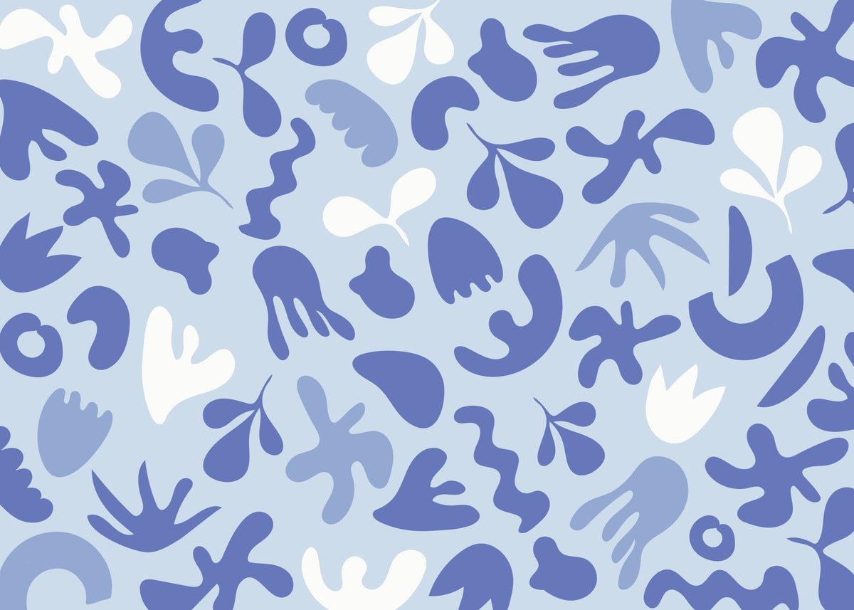 Periwinkle Cut Flow Wall Mural in your room