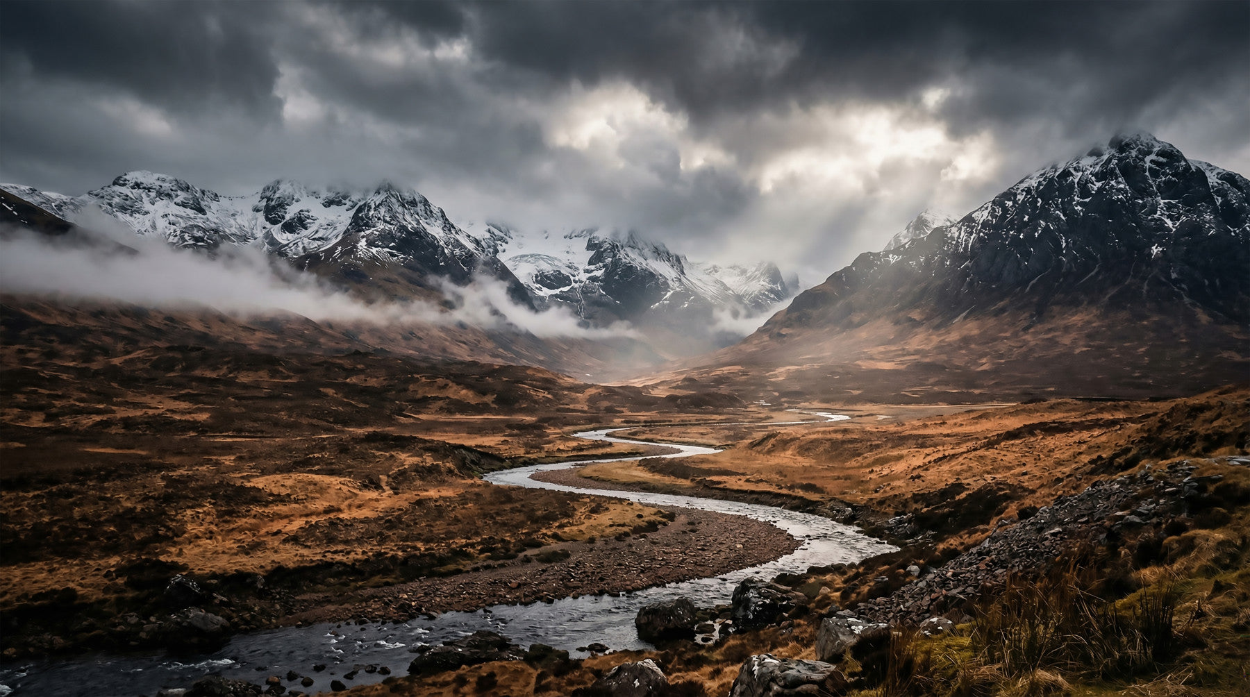 Highlands' Dramatic Embrace Wall Mural
