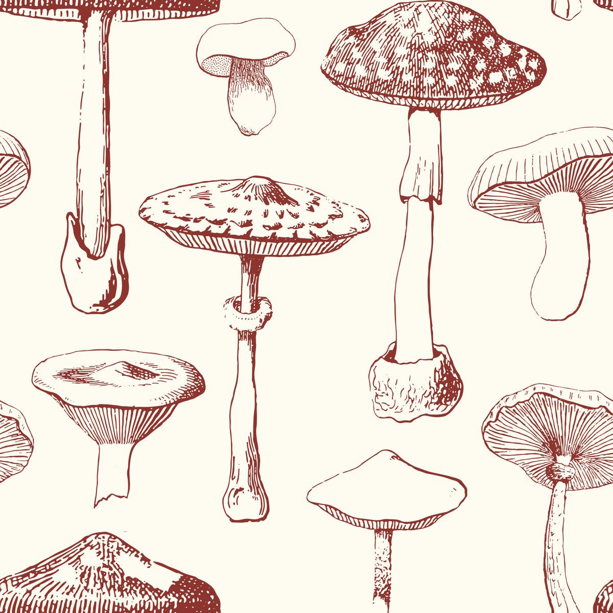Vintage Mushroom Grove Wallpaper⁠