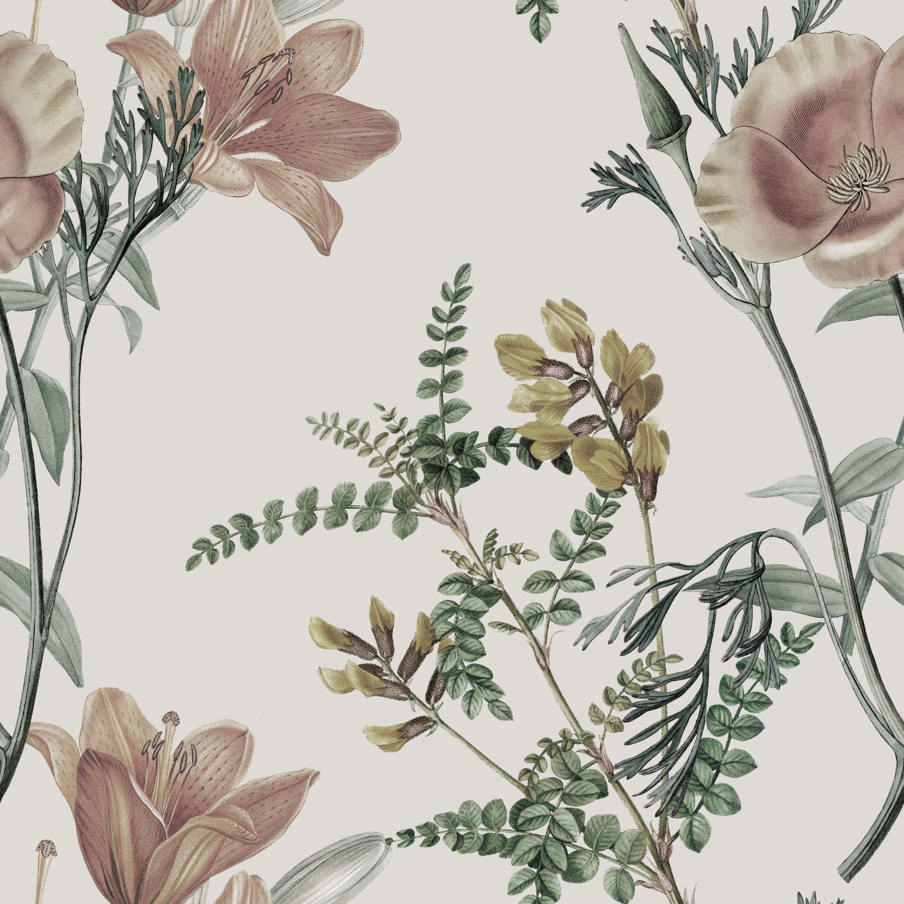 Floración de jardín tradicional Wallpaper⁠