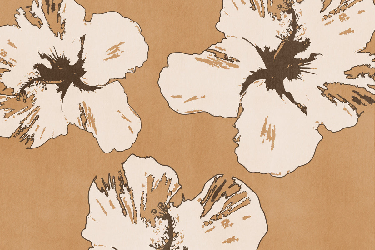 Warm Mix of Hibiscus Wall Mural in your room