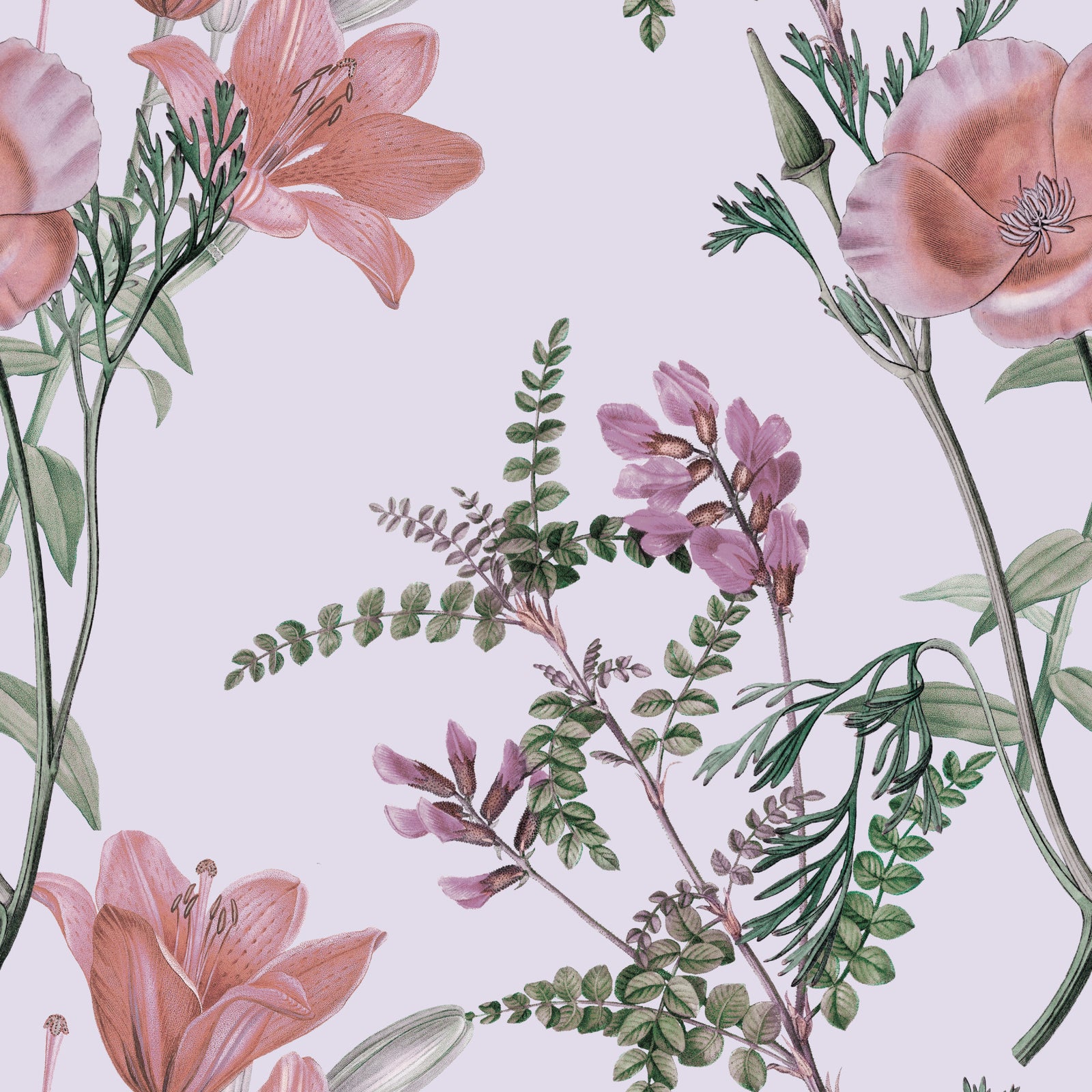 Whispers from the Lilac Garden Wallpaper in your room