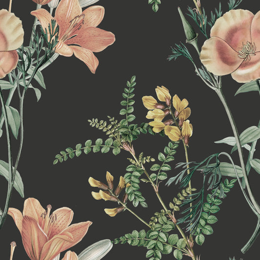 Traditional Botanical Wallpaper