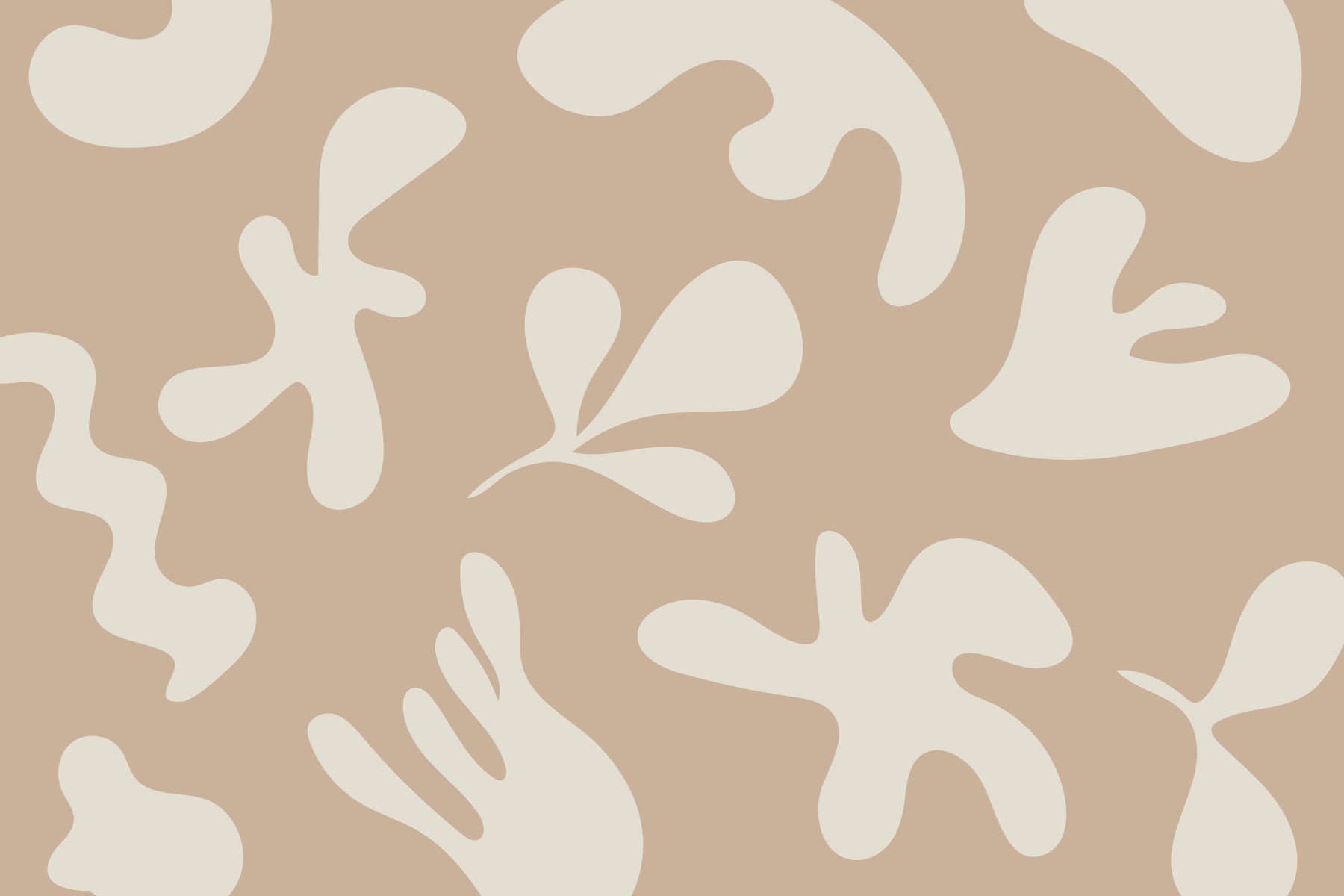 Organic Flow in Beige Wall Mural
