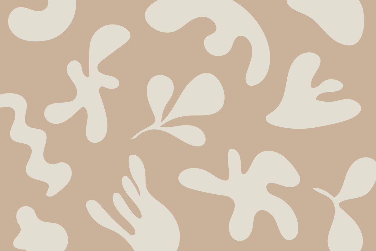 Organic Flow in Beige Wall Mural in your room — zoomed