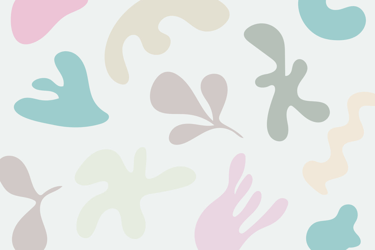 Soft Organic Shapes Wall Mural in your room