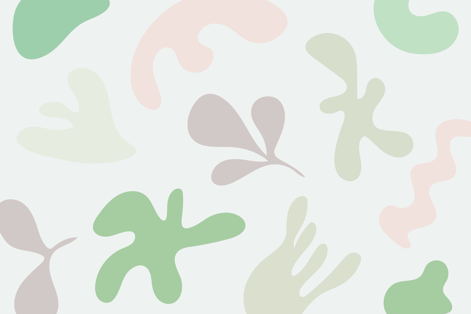 Soft Abstract Serenity Wall Mural in your room — zoomed