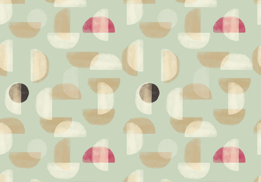Soft Modern Shapes Wall Mural
