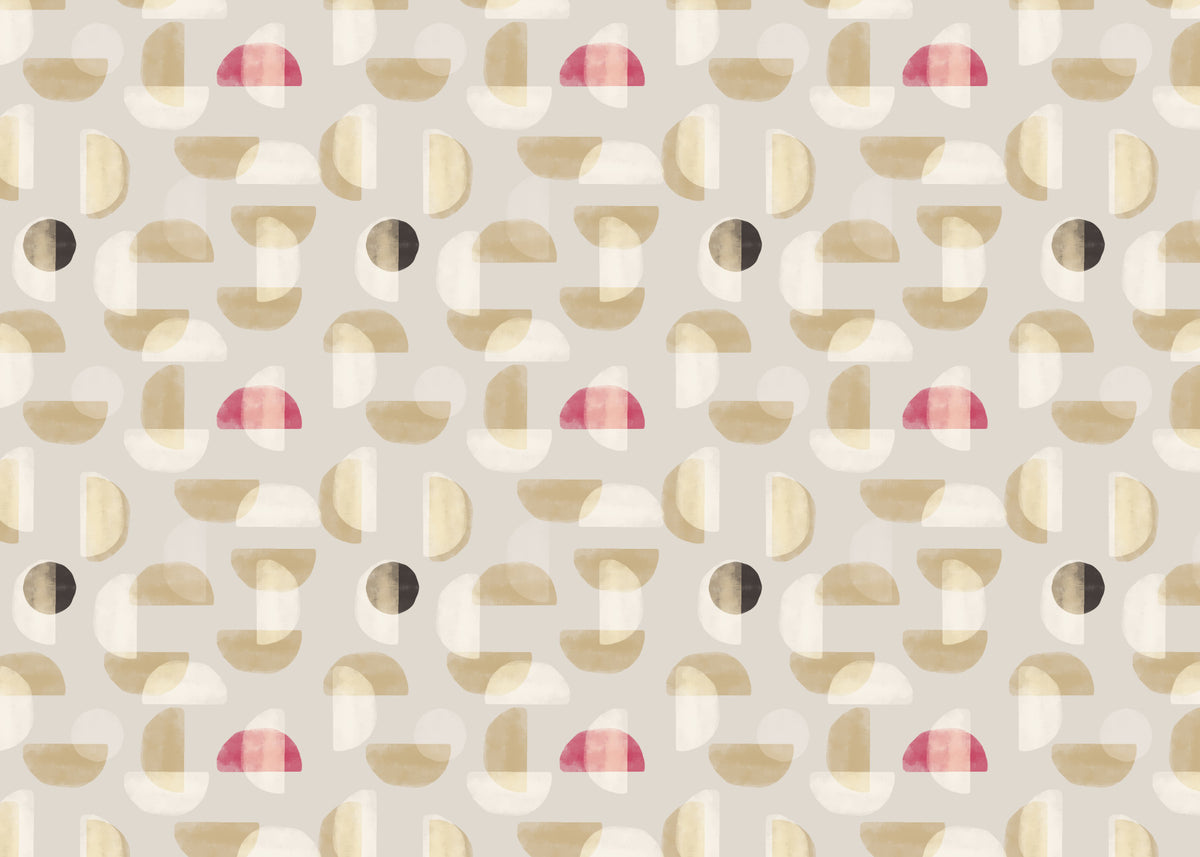 Abstract Whispering Shapes Wall Mural in your room