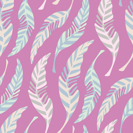 Light As A Feather Spring Cottagecore Feathers Pastel Purple Pink Mauve Wallpaper⁠