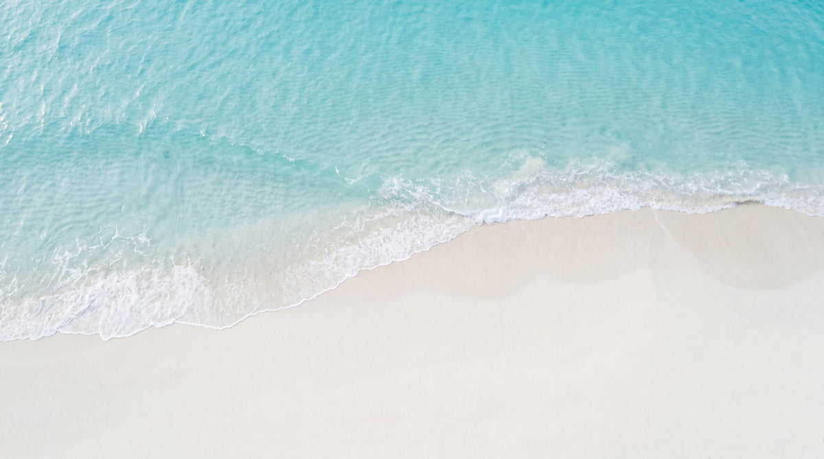 Coastal Serenity: Turquoise Waters & White Sand Wall Mural in your room