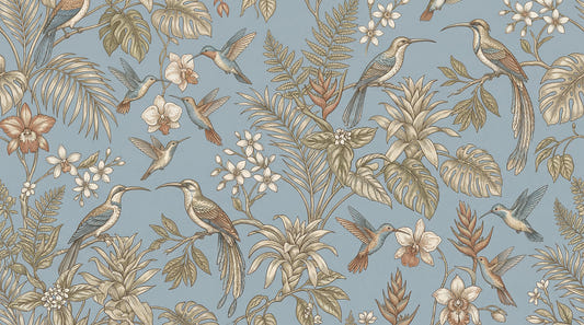 Tropical Bloom & Flight Wall Mural