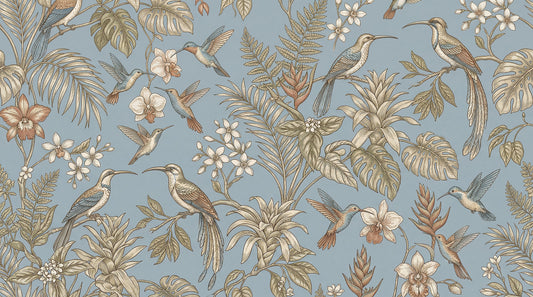 Tropical Bloom & Flight Wall Mural