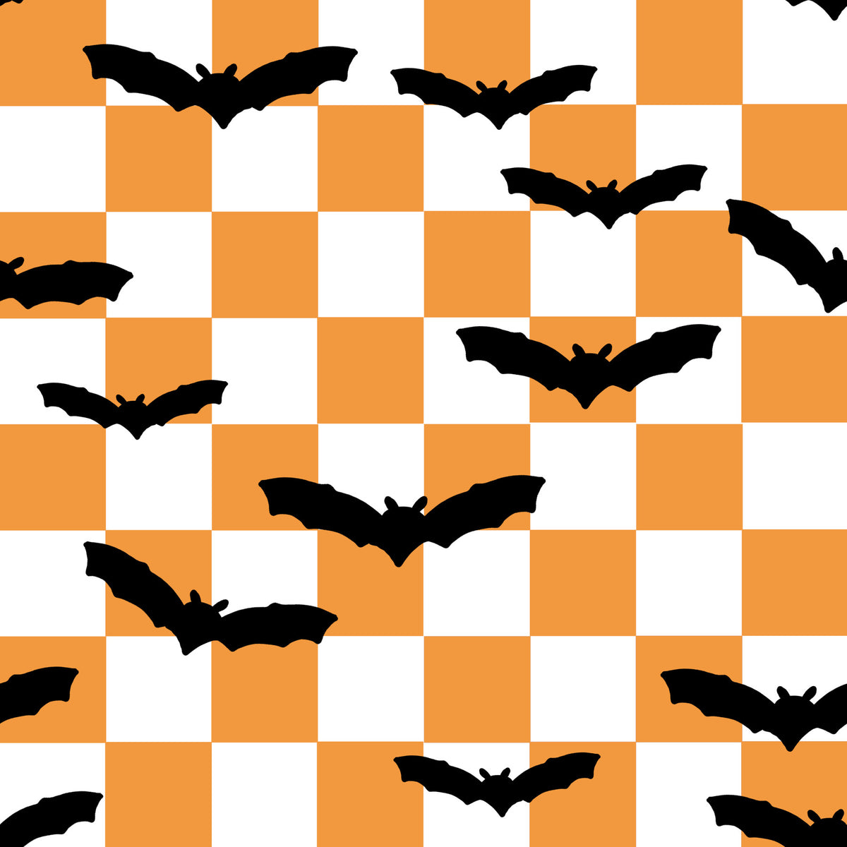 Spooky Checkerboard Bats  Wallpaper⁠ in your room
