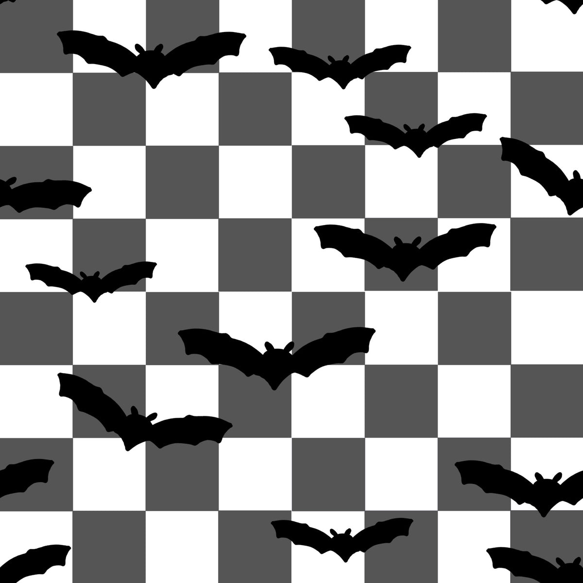 Monochrome Bats Checkerboard  Wallpaper⁠ in your room — zoomed