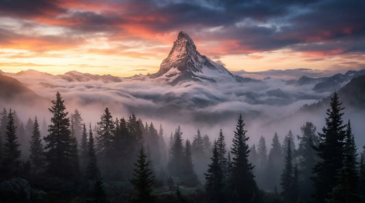 Alpenglow Summit Wall Mural